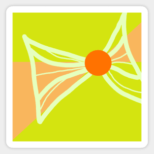 Green and Peach The Bow Minimalism 050717 D Sticker